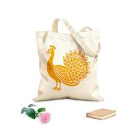 AILOONG Bolsas de lona con impresión digital siluetas elegantes y de pavo real Tela de 340g/m² de grosor Se usa como neceser