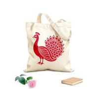 AILOONG Bolsas de lona con impresión digital siluetas elegantes y de pavo real Tela de 340g/m² de grosor Se usa como neceser