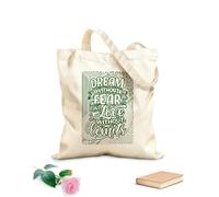 AILOONG Bolsas de lona con impresión digital Sueña sin miedo y ama sin límites, citas de corazón para adultos, diseño para aliviar la ansiedad. Tela de 340g/m² de grosor Se usa como neceser