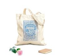 AILOONG Bolsas de lona con impresión digital Sueña sin miedo y ama sin límites, citas de corazón para adultos, diseño para aliviar la ansiedad. Tela de 340g/m² de grosor Se usa como neceser