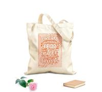 AILOONG Bolsas de lona con impresión digital Sueña sin miedo y ama sin límites, citas de corazón para adultos, diseño para aliviar la ansiedad. Tela de 340g/m² de grosor Se usa como neceser