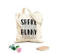 AILOONG Bolsas de lona con impresión digital Tela de 12 oz de grosor Conejito de Pascua, salto, ladrón, caza, mi primer bebé Se usa como neceser 35x40cm Grande