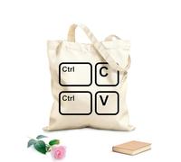 AILOONG Bolsas de lona con impresión digital Tela de 12 oz de grosor Conjunto tipográfico de papá y yo Se usa como neceser 31x36cm Mediano