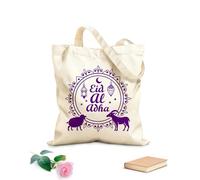 AILOONG Bolsas de lona con impresión digital Tela de 340g/m² de grosor Celebración del Eid al Adha con ovejas y cabras Se usa como neceser