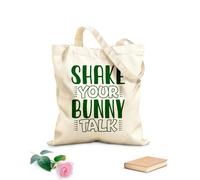 AILOONG Bolsas de lona con impresión digital Tela de 340g/m² de grosor Conejito de Pascua, salto, ladrón, caza, mi primer bebé Se usa como neceser