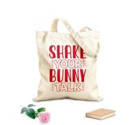 AILOONG Bolsas de lona con impresión digital Tela de 340g/m² de grosor Conejito de Pascua, salto, ladrón, caza, mi primer bebé Se usa como neceser
