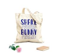 AILOONG Bolsas de lona con impresión digital Tela de 340g/m² de grosor Conejito de Pascua, salto, ladrón, caza, mi primer bebé Se usa como neceser
