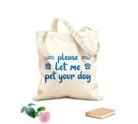 AILOONG Bolsas de lona con impresión digital Tela de 340g/m² de grosor Diseño de ilustración tipográfica de diseño de perro Se usa como neceser