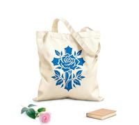 AILOONG Bolsas de lona con impresión digital Tela de 340g/m² de grosor Diseño de silueta de cruz y rosas Se usa como neceser