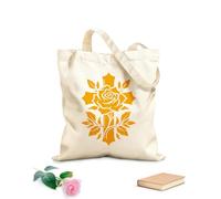 AILOONG Bolsas de lona con impresión digital Tela de 340g/m² de grosor Diseño de silueta de cruz y rosas Se usa como neceser