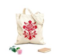 AILOONG Bolsas de lona con impresión digital Tela de 340g/m² de grosor Diseño de silueta de cruz y rosas Se usa como neceser