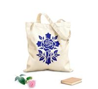 AILOONG Bolsas de lona con impresión digital Tela de 340g/m² de grosor Diseño de silueta de cruz y rosas Se usa como neceser