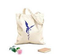 AILOONG Bolsas de lona con impresión digital Tela de 340g/m² de grosor Dragón de fantasía con alas extendidas sobre una espada, obra de arte original Se usa como neceser