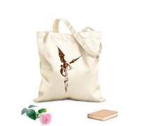 AILOONG Bolsas de lona con impresión digital Tela de 340g/m² de grosor Dragón de fantasía con alas extendidas sobre una espada, obra de arte original Se usa como neceser