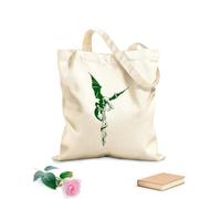 AILOONG Bolsas de lona con impresión digital Tela de 340g/m² de grosor Dragón de fantasía con alas extendidas sobre una espada, obra de arte original Se usa como neceser