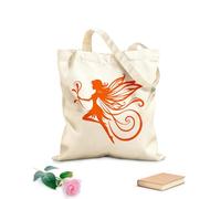 AILOONG Bolsas de lona con impresión digital Tela de 340g/m² de grosor elegante silueta de hada en vuelo Se usa como neceser