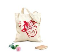 AILOONG Bolsas de lona con impresión digital Tela de 340g/m² de grosor elegante silueta de hada en vuelo Se usa como neceser