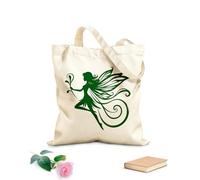 AILOONG Bolsas de lona con impresión digital Tela de 340g/m² de grosor elegante silueta de hada en vuelo Se usa como neceser