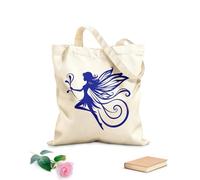 AILOONG Bolsas de lona con impresión digital Tela de 340g/m² de grosor elegante silueta de hada en vuelo Se usa como neceser