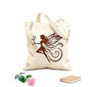 AILOONG Bolsas de lona con impresión digital Tela de 340g/m² de grosor elegante silueta de hada en vuelo Se usa como neceser