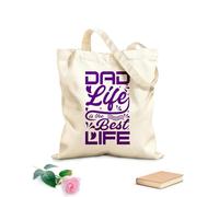 AILOONG Bolsas de lona con impresión digital Tela de 340g/m² de grosor La vida de papá es el mejor diseño de vida. Se usa como neceser