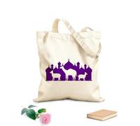 AILOONG Bolsas de lona con impresión digital Tela de 340g/m² de grosor Logotipo de Eid al Adha, plantilla de Eid al Adha Mubarak Se usa como neceser