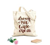 AILOONG Bolsas de lona con impresión digital Tela de 340g/m² de grosor Saludos para el nuevo bebé de Dreams Big Little Rainbow Nursery Se usa como neceser