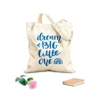 AILOONG Bolsas de lona con impresión digital Tela de 340g/m² de grosor Saludos para el nuevo bebé de Dreams Big Little Rainbow Nursery Se usa como neceser