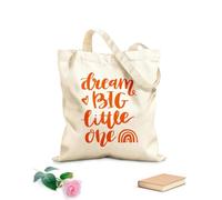AILOONG Bolsas de lona con impresión digital Tela de 340g/m² de grosor Saludos para el nuevo bebé de Dreams Big Little Rainbow Nursery Se usa como neceser