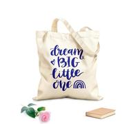 AILOONG Bolsas de lona con impresión digital Tela de 340g/m² de grosor Saludos para el nuevo bebé de Dreams Big Little Rainbow Nursery Se usa como neceser