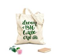 AILOONG Bolsas de lona con impresión digital Tela de 340g/m² de grosor Saludos para el nuevo bebé de Dreams Big Little Rainbow Nursery Se usa como neceser