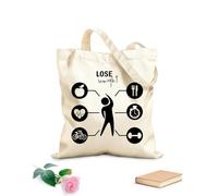 AILOONG Bolsas de mano de poliéster y algodón Bajar de peso Dieta Entrenamiento Gimnasio Cardio Deporte Tela de 12 oz de grosor Se usa como neceser 35x40cm Grande