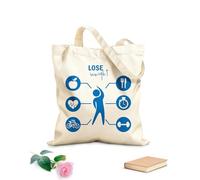 AILOONG Bolsas de mano de poliéster y algodón Bajar de peso Dieta Entrenamiento Gimnasio Cardio Deporte Tela de 340g/m² de grosor Se usa como neceser