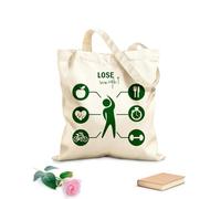 AILOONG Bolsas de mano de poliéster y algodón Bajar de peso Dieta Entrenamiento Gimnasio Cardio Deporte Tela de 340g/m² de grosor Se usa como neceser