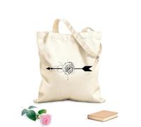 AILOONG Bolsas de mano de poliéster y algodón Floristería Rose Arrow ación Tela de 12 oz de grosor Se usa como neceser 35x40cm Grande