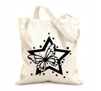 AILOONG Bolsas de mano de poliéster y algodón Hermosos patrones de flores, estrellas y mariposas Tela de 12 oz de grosor Se usa como neceser 31x36cm Mediano