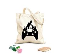 AILOONG Bolsas de mano de poliéster y algodón Joystick Fire Game Boy juego Playroom Tela de 12 oz de grosor Se usa como neceser 31x36cm Mediano