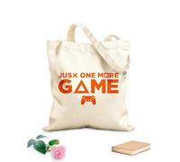 AILOONG Bolsas de mano de poliéster y algodón Juego Frase JustOne More Game Joystick Tela de 340g/m² de grosor Se usa como neceser
