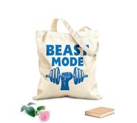 AILOONG Bolsas de mano de poliéster y algodón Modo Bestia Gimnasia Frase Fitnesscenter Centro Deportes Tela de 340g/m² de grosor Se usa como neceser