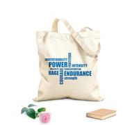 AILOONG Bolsas de mano de poliéster y algodón Palabras de motivación deportiva: poder, resistencia, ira y fuerza. Tela de 340g/m² de grosor Se usa como neceser