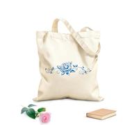 AILOONG Bolsas de mano de poliéster y algodón Patrón de adorno de capullo de rosa con rama de flor Tela de 340g/m² de grosor Se usa como neceser
