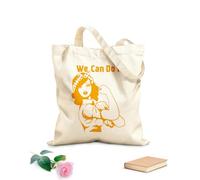 AILOONG Bolsas de mano de poliéster y algodón Podemos hacerlo Pin Up Belleza Chica Poder Mujer Retro Tela de 340g/m² de grosor Se usa como neceser