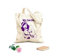 AILOONG Bolsas de mano de poliéster y algodón Podemos hacerlo Pin Up Belleza Chica Poder Mujer Retro Tela de 340g/m² de grosor Se usa como neceser