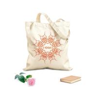AILOONG Bolsas de mano de poliéster y algodón Sala de meditación zen, budismo, yoga y flor de loto Tela de 340g/m² de grosor Se usa como neceser