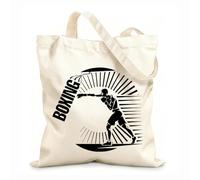 AILOONG Bolsas de mano de poliéster y algodón Tela de 12 oz de grosor Boxeo Deportes Lucha Palabra Boxeador Se usa como neceser 35x40cm Grande