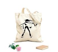 AILOONG Bolsas de mano de poliéster y algodón Tela de 12 oz de grosor Compras Mujer adicta a las compras Tiendas Chica de moda Se usa como neceser 25x30cm Pequeño