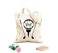 AILOONG Bolsas de mano de poliéster y algodón Tela de 12 oz de grosor Deportes Golf Palo Club Bola Logotipo Palabra Jugador Se usa como neceser 31x36cm Mediano