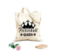 AILOONG Bolsas de mano de poliéster y algodón Tela de 12 oz de grosor Juego deportivo Pickleball Queen Crown Se usa como neceser 31x36cm Mediano