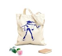 AILOONG Bolsas de mano de poliéster y algodón Tela de 340g/m² de grosor Compras Mujer adicta a las compras Tiendas Chica de moda Se usa como neceser