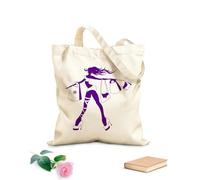 AILOONG Bolsas de mano de poliéster y algodón Tela de 340g/m² de grosor Compras Mujer adicta a las compras Tiendas Chica de moda Se usa como neceser